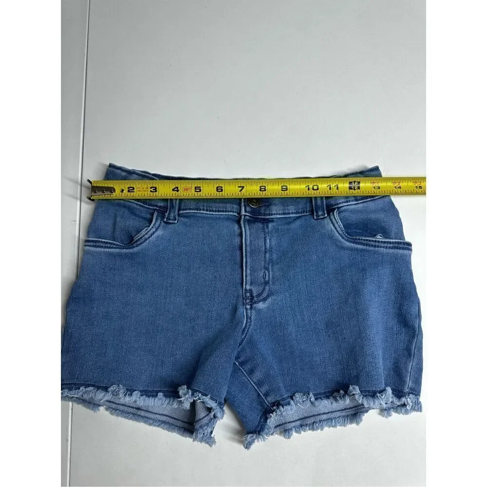 Carter’s Girl’s Denim Shorts Blue Ajustable Waist Size 14 Cotton Blend